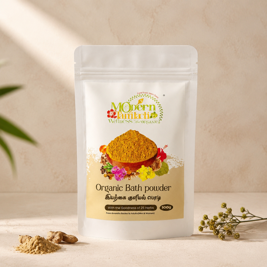 Organic Bath Powder – Herbal Skin Cleansing Powder – 100g