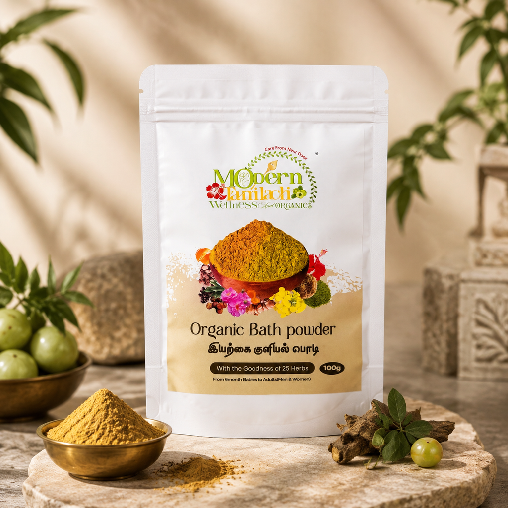 Organic Bath Powder – Herbal Skin Cleansing Powder – 100g