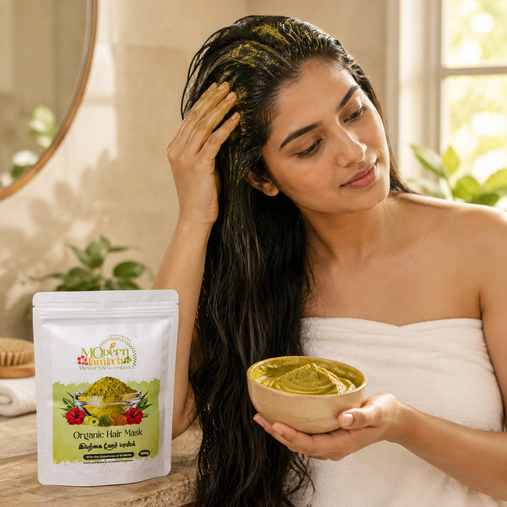 Organic Hair Mask – Deep Conditioning Herbal Hair Treatment – 100g