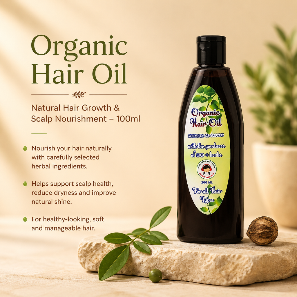 Organic Hair Oil – Natural Hair Growth & Scalp Nourishment – 100ml