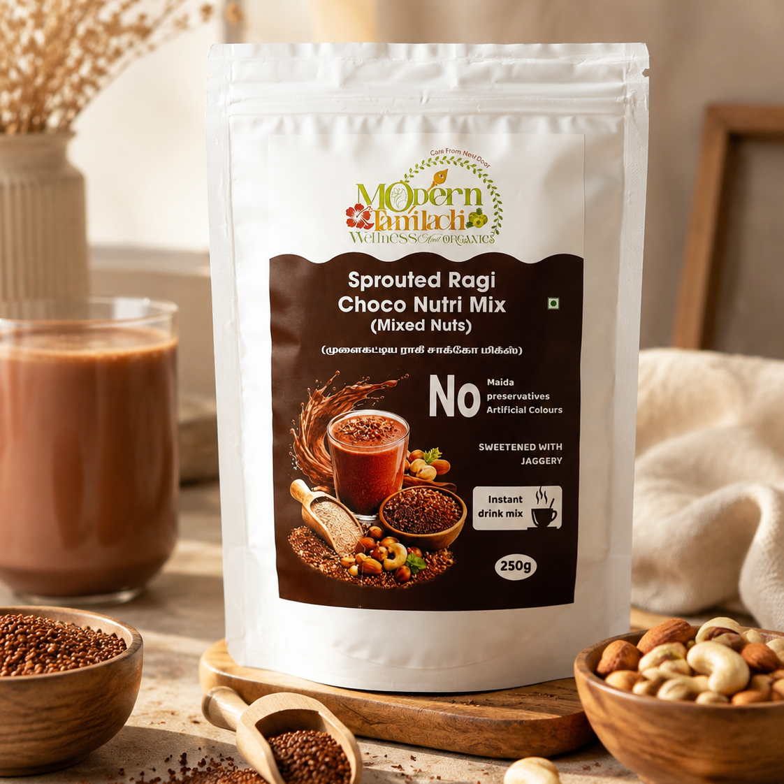 Sprouted Multigrain Health Mix – Natural Nutritional Supplement – 250g
