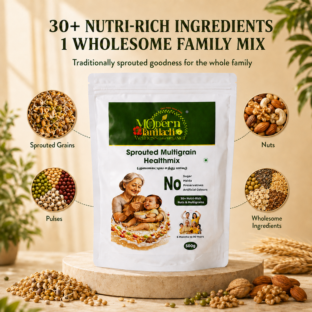 Sprouted Multigrain Health Mix – Natural Nutritional Supplement – 500g