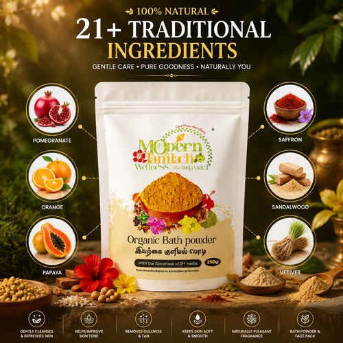 Organic Bath Powder – Herbal Skin Cleansing Powder – 250g