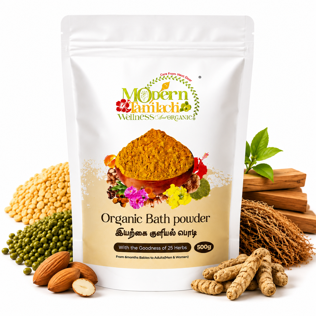Organic Bath Powder – Herbal Skin Cleansing Powder – 500g
