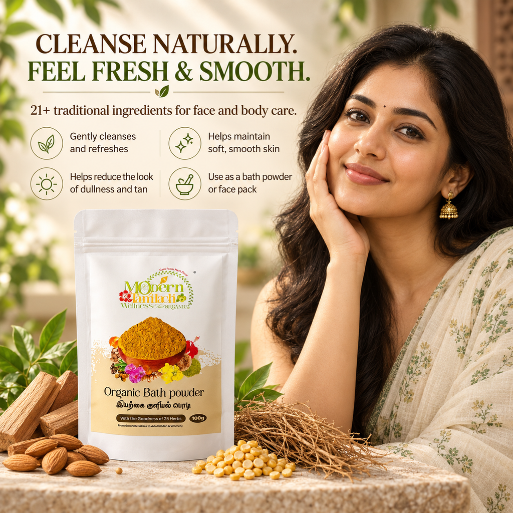 Organic Bath Powder – Herbal Skin Cleansing Powder – 100g