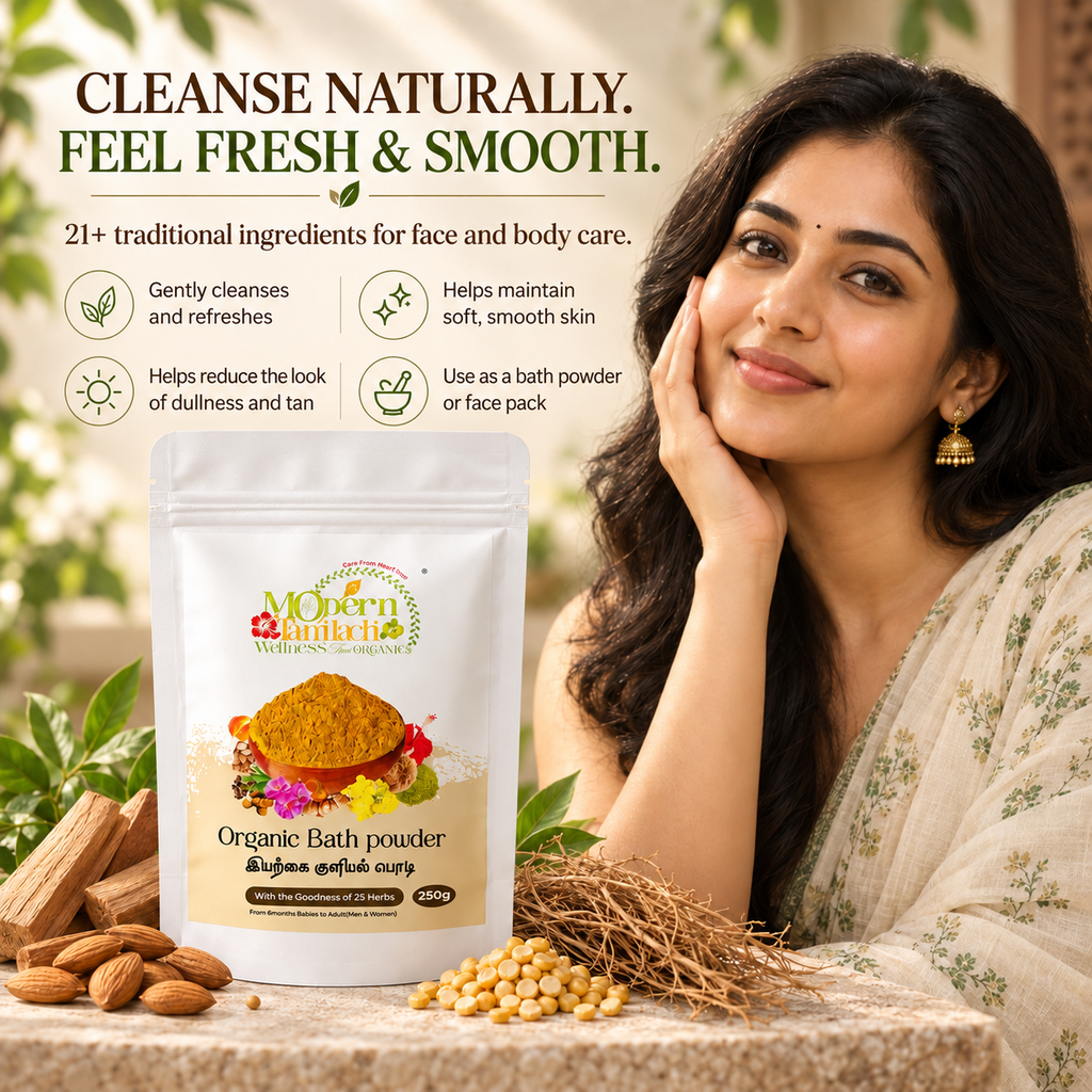 Organic Bath Powder – Herbal Skin Cleansing Powder – 250g