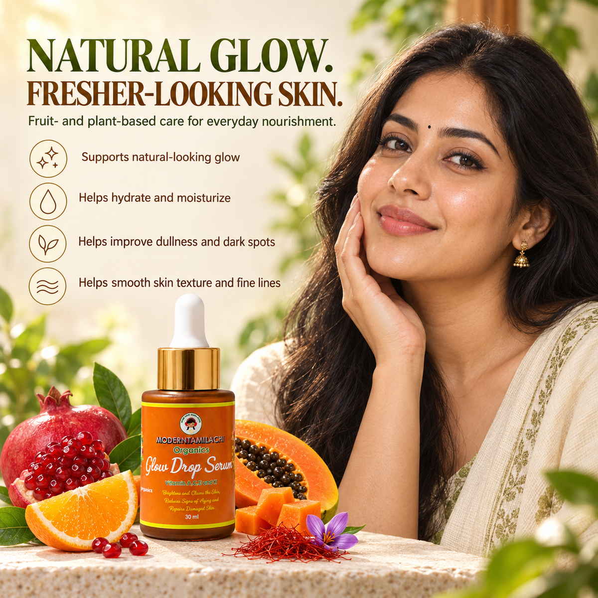 Glow Drop Serum – Natural Skin Brightening Face Serum – 30ml