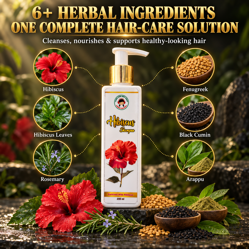 Hibiscus Shampoo – Herbal Hair Strengthening Shampoo – 200ml