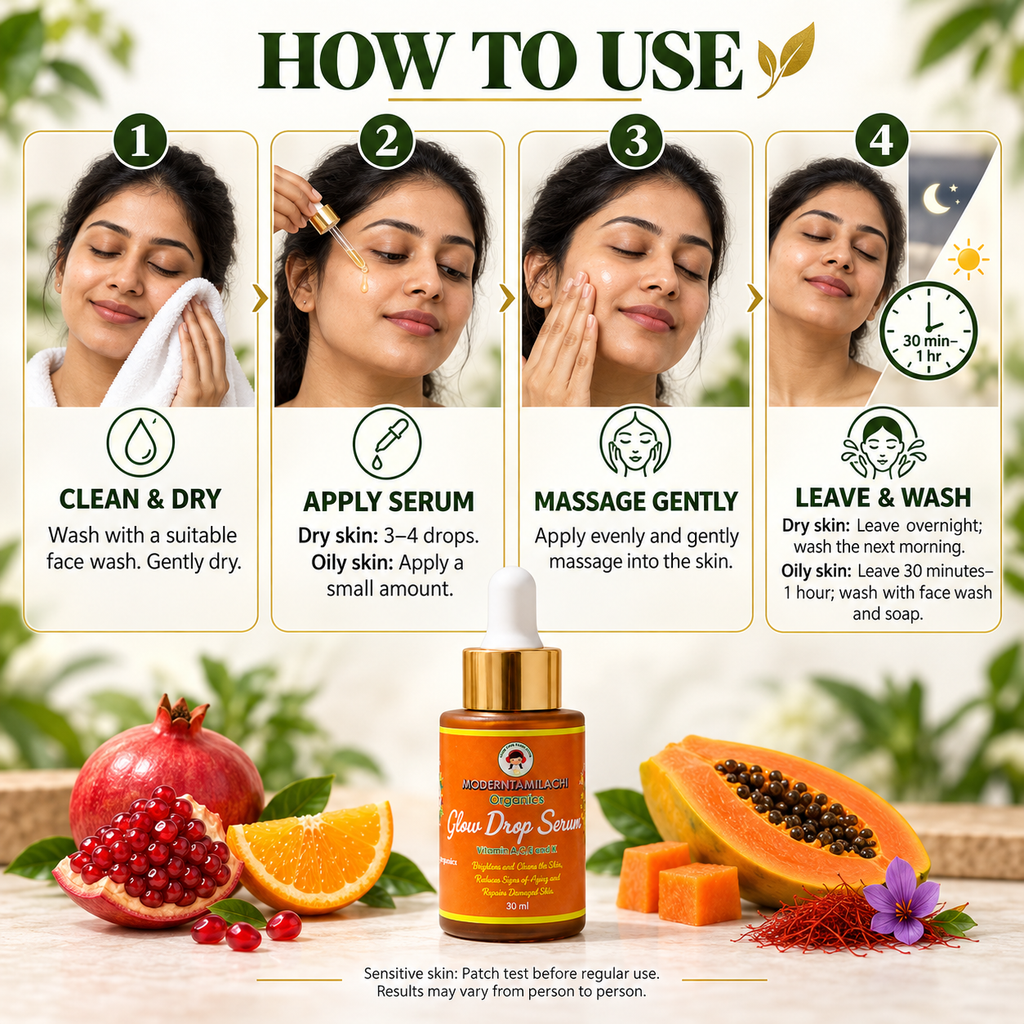 Glow Drop Serum – Natural Skin Brightening Face Serum – 30ml