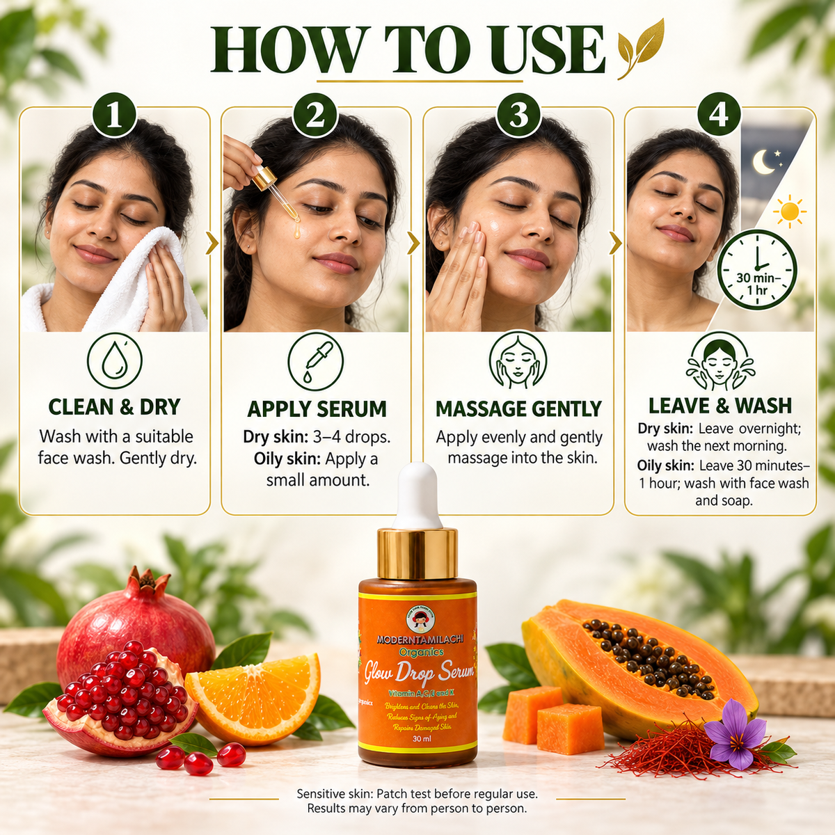 Glow Drop Serum – Natural Skin Brightening Face Serum – 30ml